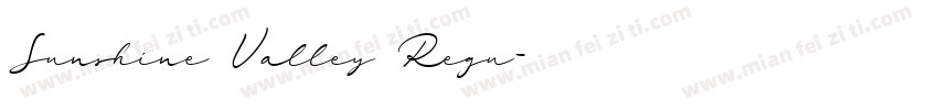 Sunshine Valley Regu字体转换